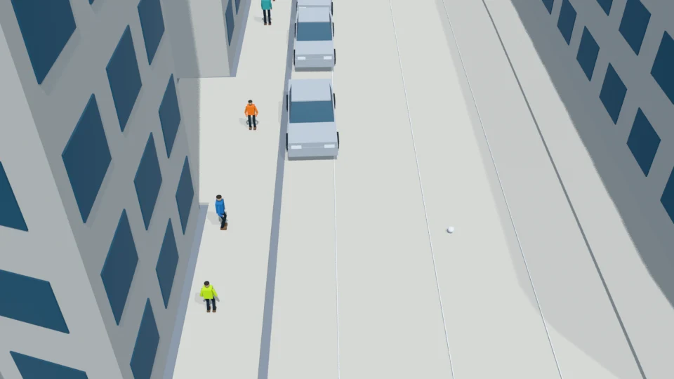 Child runs into the road only to fetch the stopped ball