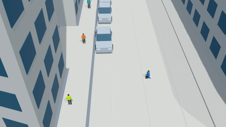 Brief crouch and pickup; no roadway football play