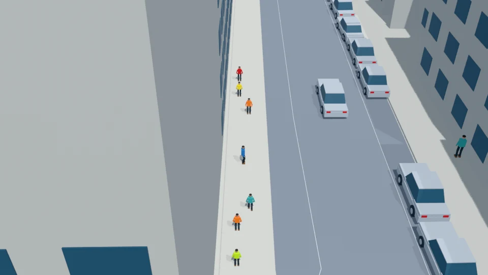 Football play starts off the road