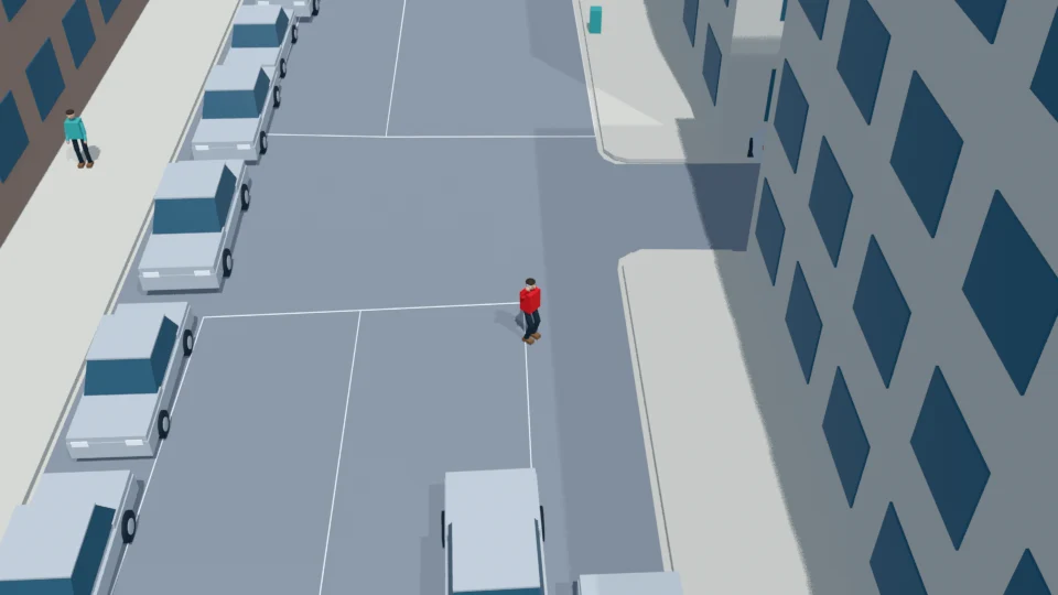 Argument continues in a stable lane obstruction; ego remains stopped