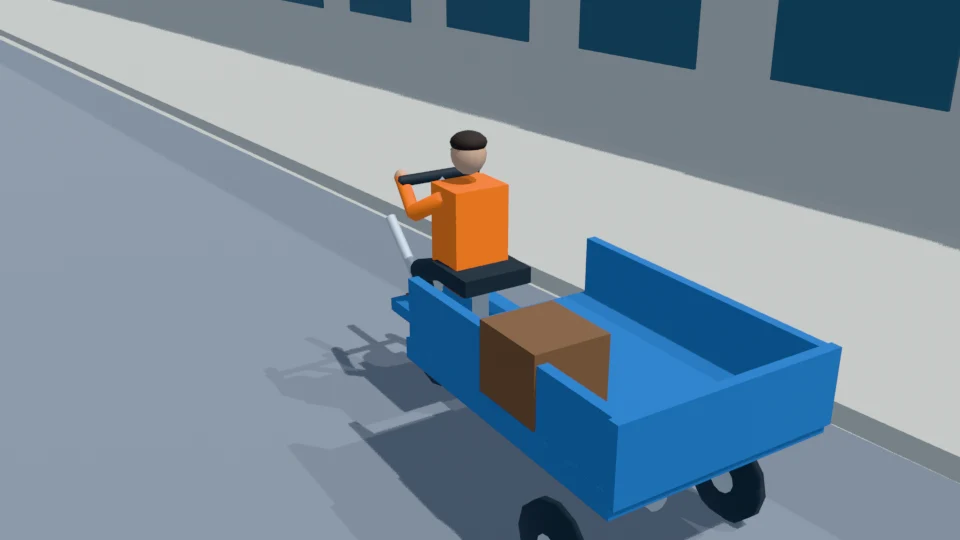Contact check: Parcel courier and tricycle operator